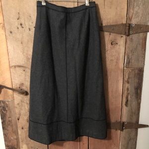 Vintage Harvé Bernard wool and rayon maxi skirt